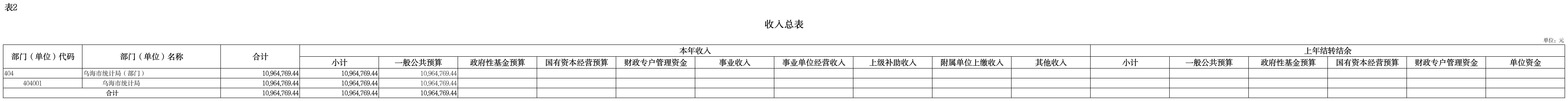项目绩效目标表(9)_表2-收入总表